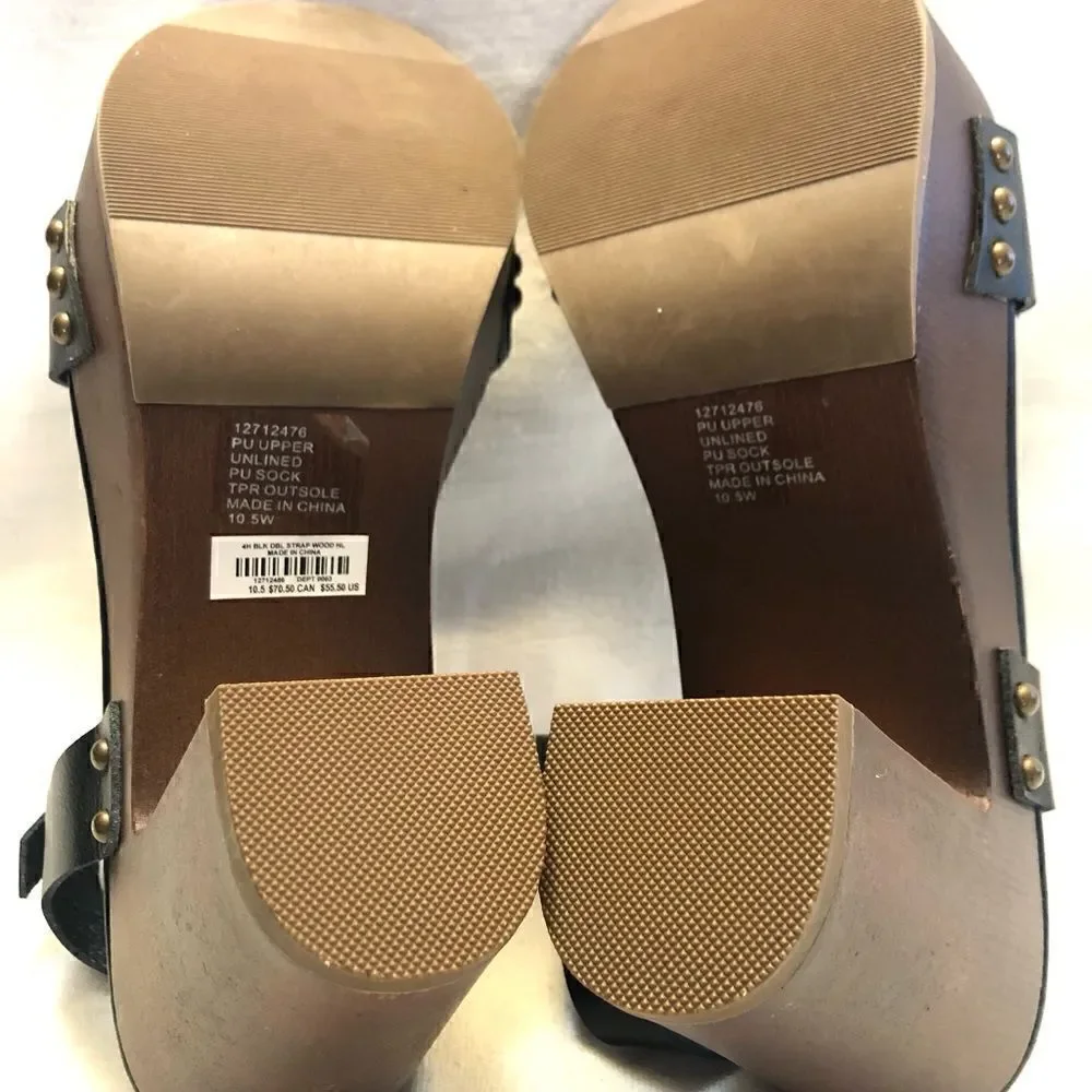 Torrid womens wood grain platform heels sandals size 10.5 W